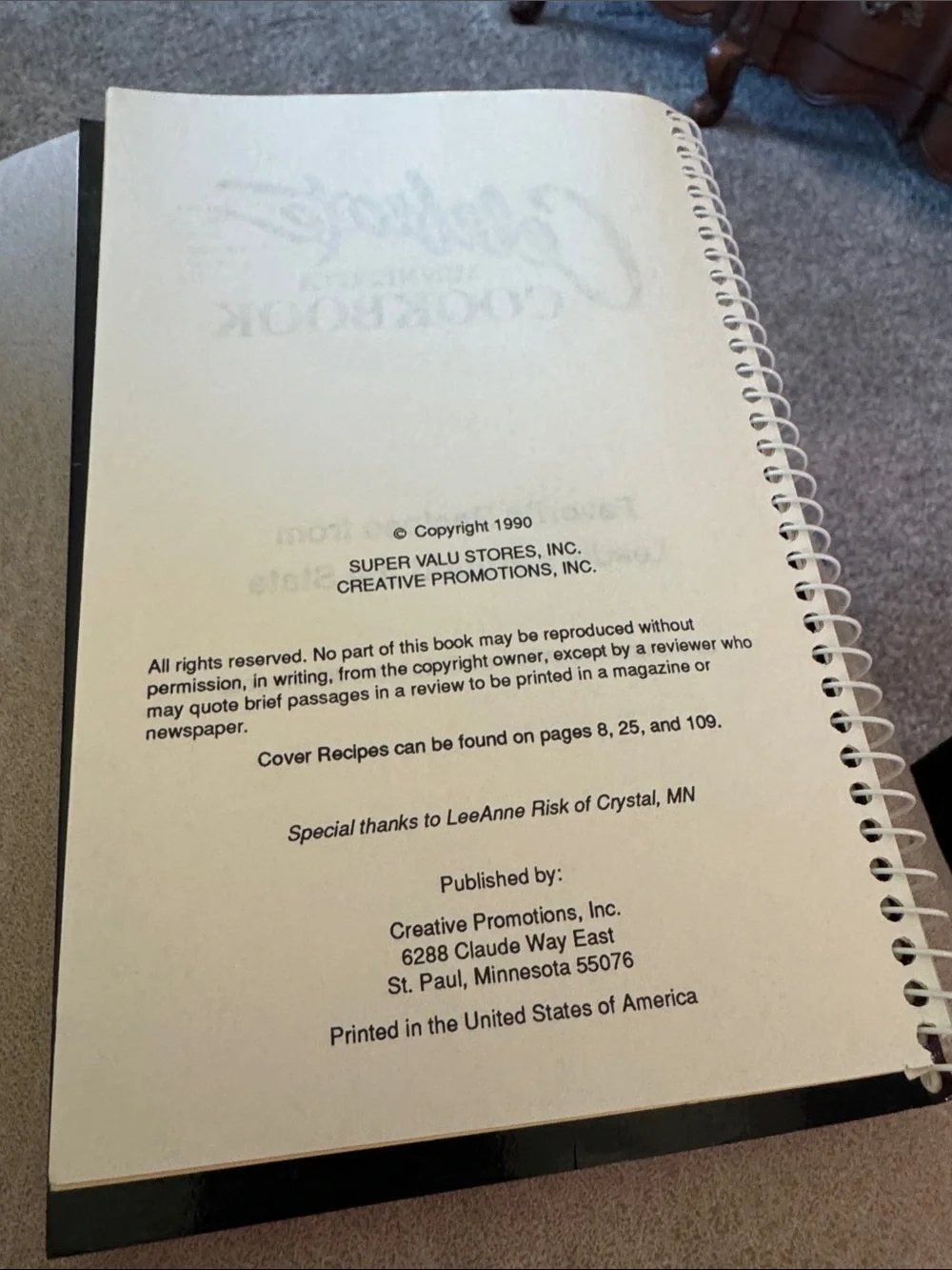 Celebrate Minnesota Cookbook Recipes EUC